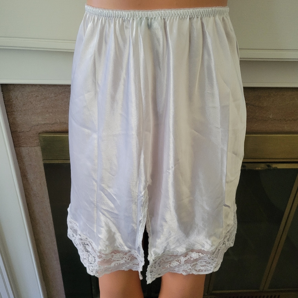 Dior White Lace Trim Slip
